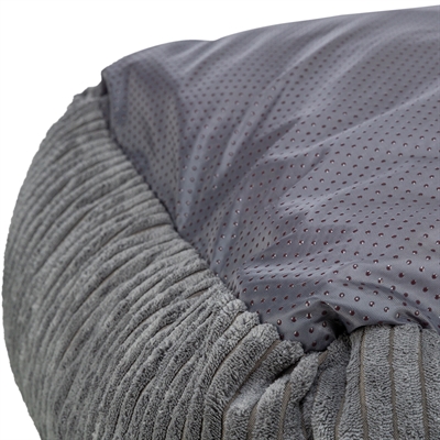 TRIXIE Hondenmand Jonna Vital orthopedisch met memory‑effect | Ribstof pluche - Donkergrijs - 120x80 cm