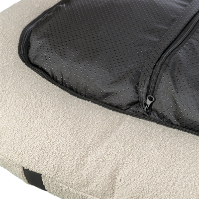 TRIXIE Hondenmand CityStyle Vital Ovaal - Orthopedische vulling met memory-effect | Wasbare hoes & slipvaste onderkant - Crème - 95x80 cm