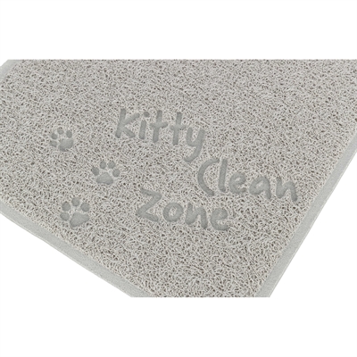 TRIXIE Kattenbakmat PVC Lichtgrijs 45×37 cm – Slipvast