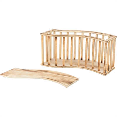 TRIXIE Hooiruif Hout Gevlamd 37×13×19 cm – Met Deksel voor Knaagdieren