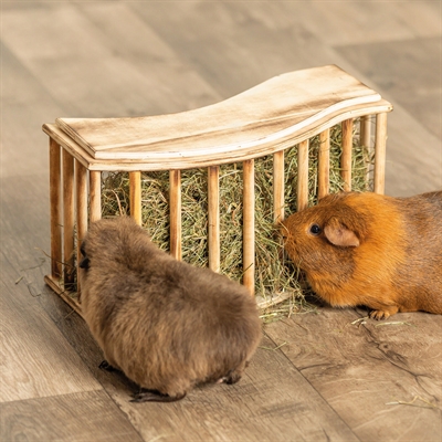 TRIXIE Hooiruif Hout Gevlamd 37×13×19 cm – Met Deksel voor Knaagdieren