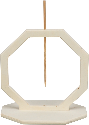TRIXIE Voerring Onbehandeld Hout 17×17×12 cm – Veilig Knaagdier Speeltje