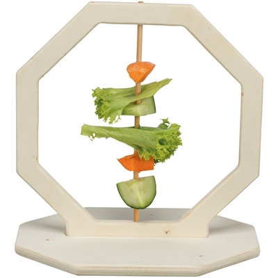TRIXIE Voerring Onbehandeld Hout 17×17×12 cm – Veilig Knaagdier Speeltje