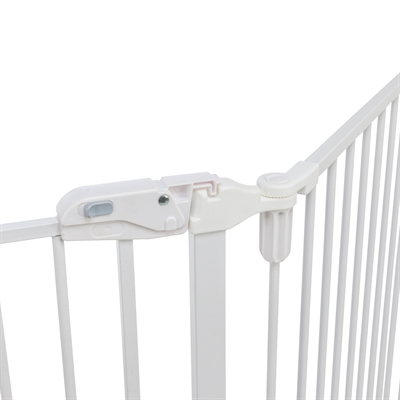 TRIXIE Afsluithek Metaal 5-Delig Wit 62,5-300×76,5 cm – Veiligheid