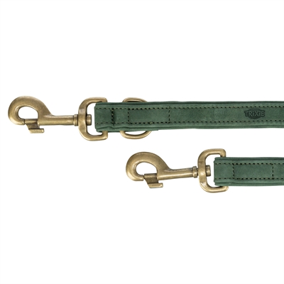 TRIXIE Hondenriem Pure Verstelbaar Leer Saliegroen 200×2 cm – M-L