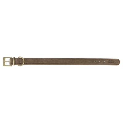 TRIXIE Halsband Hond Pure Leer Bruin XS-S 27-34×2,5 cm – Nubuckleer