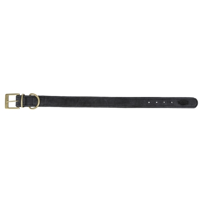 TRIXIE HONDENHALSBAND PURE LEER ZWART M-L 39-46×3,5 CM