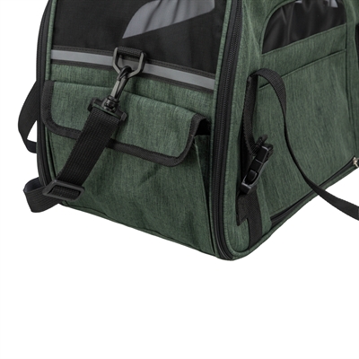 TRIXIE Hondentas Madison Olijfgroen 50×25×18 cm – Draagtas voor Honden