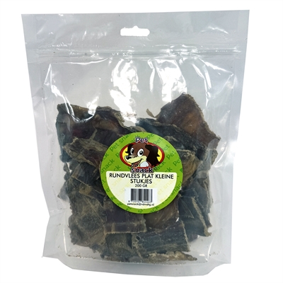 PETSNACK hondensnack plat kleine stukjes 200 g – 100% rundvlees