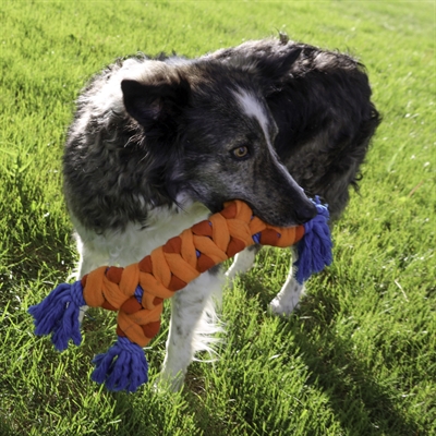 KONG Rope Rally Bone Orange/Rot/Blau 38×16×3 cm - Spielzeug für Hunde