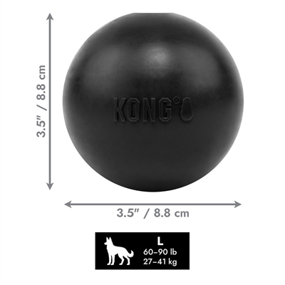 KONG hondenbal KONG EXTREME BAL MET GAT Ø 9 cm – zwart