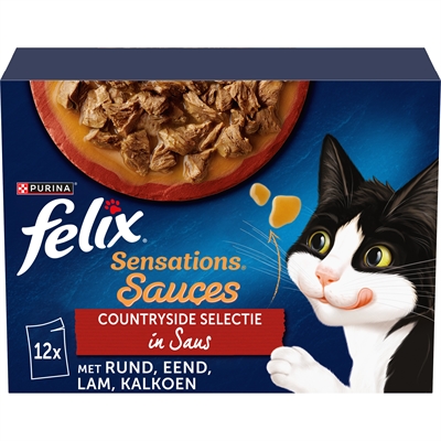 FELIX Hondenvoer Sensations Countryside Selectie 4×12×85 gr – in Saus