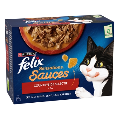 FELIX Hondenvoer Sensations Countryside Selectie 4×12×85 gr – in Saus