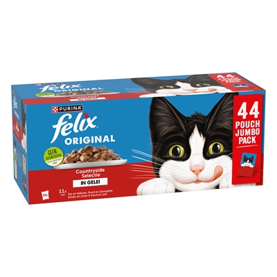 FELIX Kattenvoer Original Countryside Selectie 44×85 gr – Gelei
