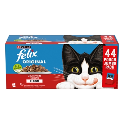 FELIX Kattenvoer Original Countryside Selectie 44×85 gr – Gelei