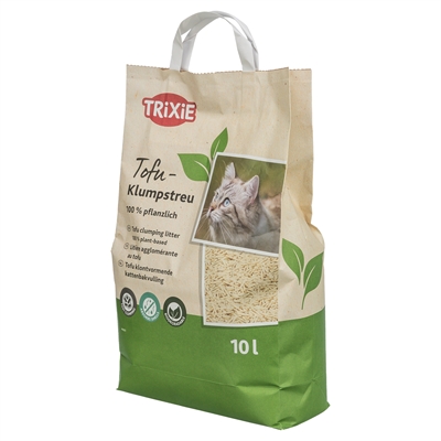 TRIXIE Kattenbakvulling Tofu Biologisch afbreekbaar, snel klonterend - Stofarm - 4,5 kg