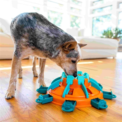 NINA OTTOSSON hondenpuzzel Tower of Treats Oranje/Blauw 36×36 cm – Level 4