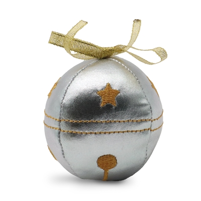 CROCI Kattenspeelbal Kerst met catnip 7,5 cm – goud/zilver assorti