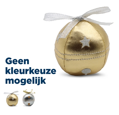 CROCI Kattenspeelbal Kerst met catnip 7,5 cm – goud/zilver assorti