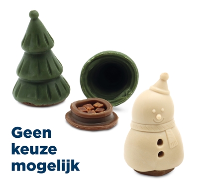 CROCI kauwsnack sneeuwpop/kerstboom gevuld 128 g (assorti)