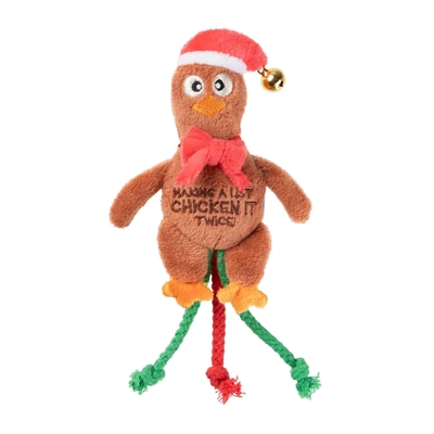 FUZZYARD hondenspeeltje Chicken It Twice Chook 12×8×5 cm – kerst
