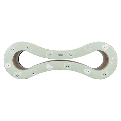 TRIXIE Krabplank Golf Mimi Karton – Stevig golfkarton, inclusief catnip - Grijs - 48x22x16 cm