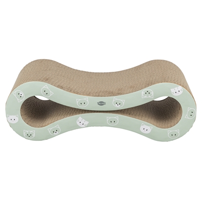 TRIXIE Krabplank Golf Mimi Karton – Stevig golfkarton, inclusief catnip - Grijs - 48x22x16 cm