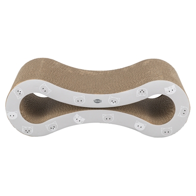 TRIXIE Krabplank Golf Mimi Karton – Stevig golfkarton, inclusief catnip - Grijs - 48x22x16 cm