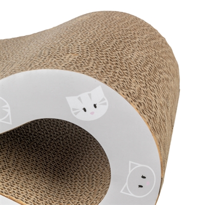 TRIXIE Krabplank Golf Mimi Karton – Stevig golfkarton, inclusief catnip - Grijs - 48x22x16 cm