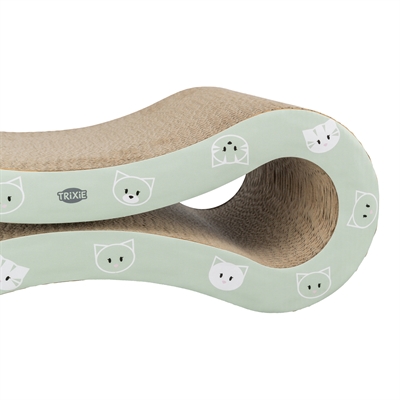 TRIXIE Krabplank Golf Mimi Karton – Stevig golfkarton, inclusief catnip - Grijs - 48x22x16 cm