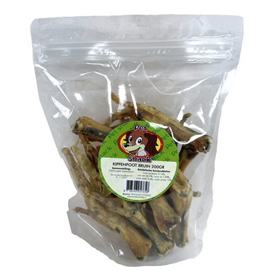 PETSNACK Hähnchenkeule gebraten 200 gr - Braun