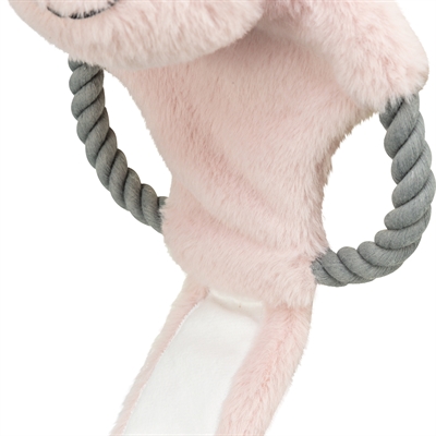 TRIXIE hondenspeeltje Rendier pluche met touw 47 cm – roze