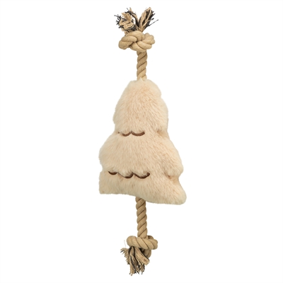 TRIXIE hondenspeeltje kerstboom met touw 38 cm – beige