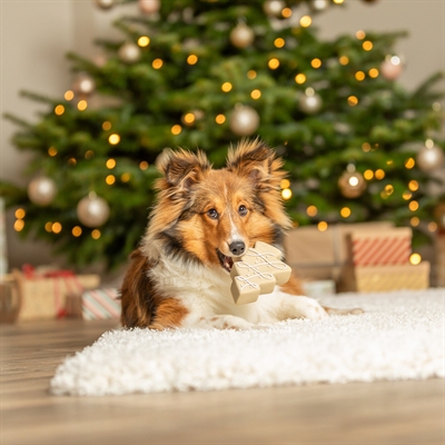 TRIXIE hondenspeeltje kerstboom latex 13 cm – beige