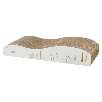 TRIXIE krabplank karton Xmas Kerst 43,5×20×8 cm – wit/goud