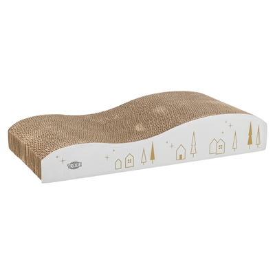TRIXIE krabplank karton Xmas Kerst 43,5×20×8 cm – wit/goud