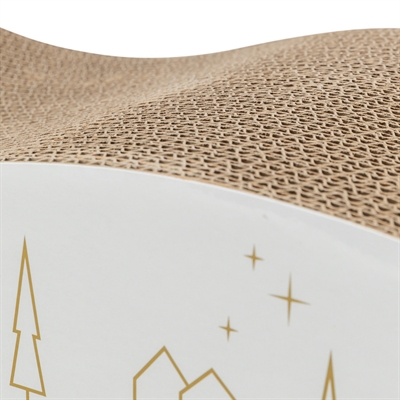 TRIXIE krabplank karton Xmas Kerst 43,5×20×8 cm – wit/goud