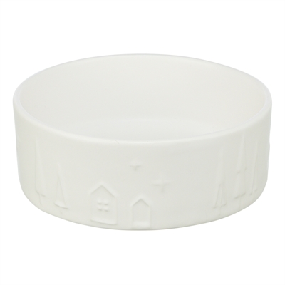 TRIXIE hondenvoerbak keramiek Kerst 12 cm 300 ml – wit