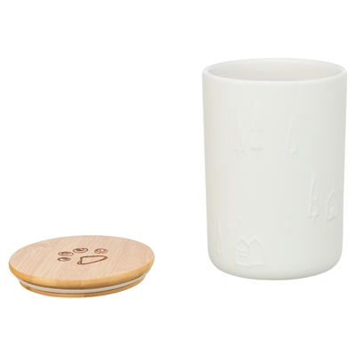 TRIXIE Snackpot keramiek Kerst 13×13×19 cm – wit