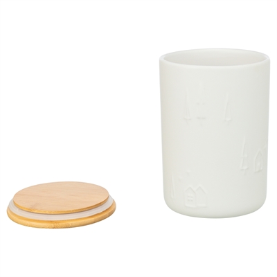 TRIXIE Snackpot keramiek Kerst 13×13×19 cm – wit