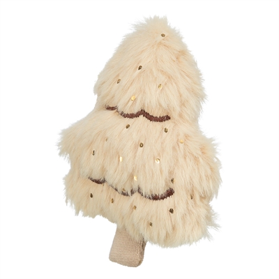 TRIXIE kattenspeeltje Kerstboom pluche 9,5 cm – beige