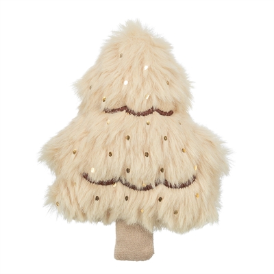 TRIXIE kattenspeeltje Kerstboom pluche 9,5 cm – beige
