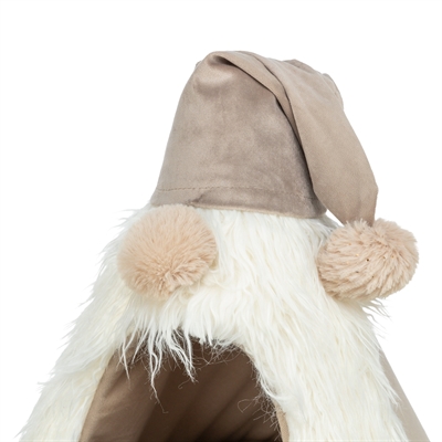 TRIXIE kattenhuis Kerst Tent Kabouter Velourslook 45×45×47 cm – beige