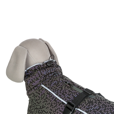 TRIXIE Hondenjas Limoux Reflect | Volledig reflecterend, winddicht & verstelbaar - Zwart/Grijs - 36 cm