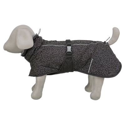 TRIXIE Hondenjas Limoux Reflect Volledig reflecterend, licht gewatteerd - Zwart/Grijs - 62 cm