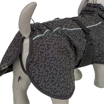 TRIXIE Hondenjas Limoux Reflect Volledig reflecterend, licht gewatteerd - Zwart/Grijs - 62 cm