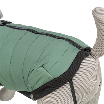 TRIXIE Hondenjas Pontis met geïntegreerd tuig & fleece voering - Saliegroen - 40 cm