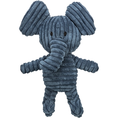 TRIXIE hondenknuffel Olifant ribstofpluche 27 cm – donkergrijs