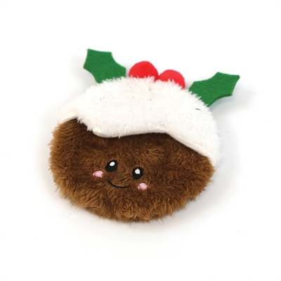 HAPPY PET hondenspeeltje Kerstpudding 13×11×1 cm – met knisper