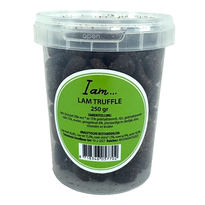 I AM Hondensnack Lam Truffle 250 g – 50% vers lamsvlees
